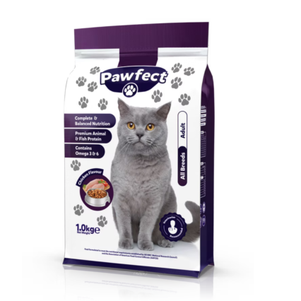 Pawfect Adult Cat Food 1kg – Premium Balanced Nutrition for Adult Cats – High-Quality Dry Kibble for Optimal Health & Vitality