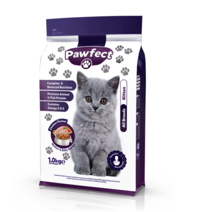 Pawfect Kitten Food 1kg – Premium Growth Formula for Kittens – High-Protein Nutrition & Superior Taste for Developing Felines
